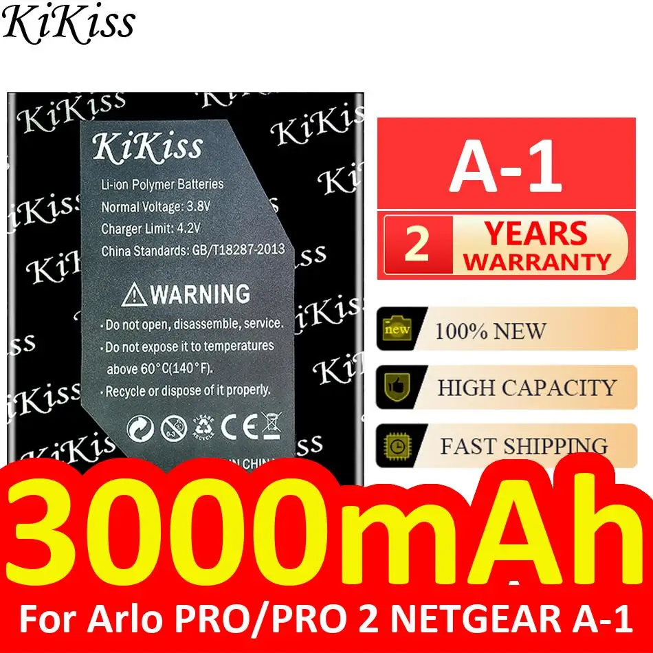 Аккумулятор для камеры 3000 мАч, высокоэффективный, для Arlo Pro, Pro 2, Netgear A-1