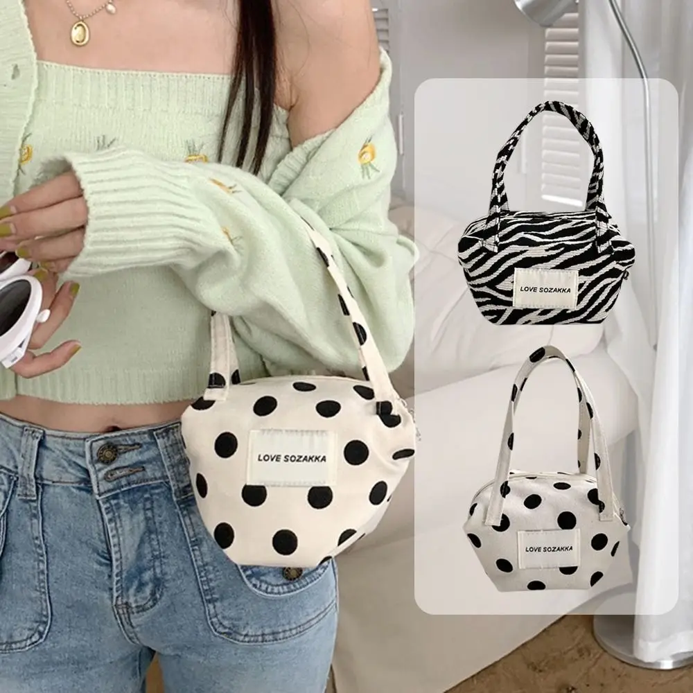 Fashion Leopard Print Tote Bag Canvas Women Handbag Large Capacity Simple Shopping Bag Portable Key Earphone Coin Storage Bag