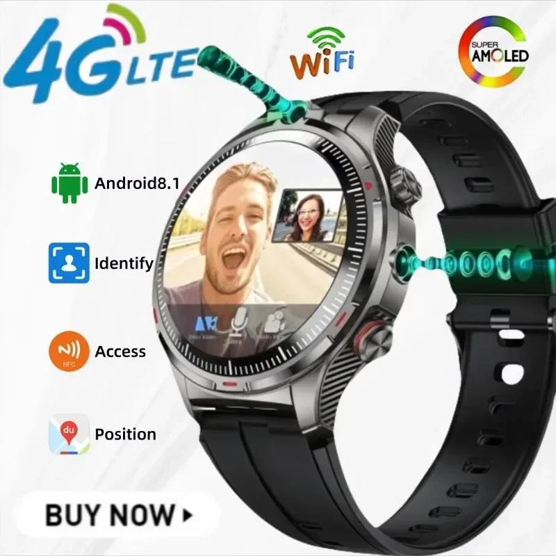 

LW12 4GsmartWatch Android 9.0Sim-карта 1,43 дюйма с двумя камерами GPS-позиционирование Приложение WIFI Dwonload