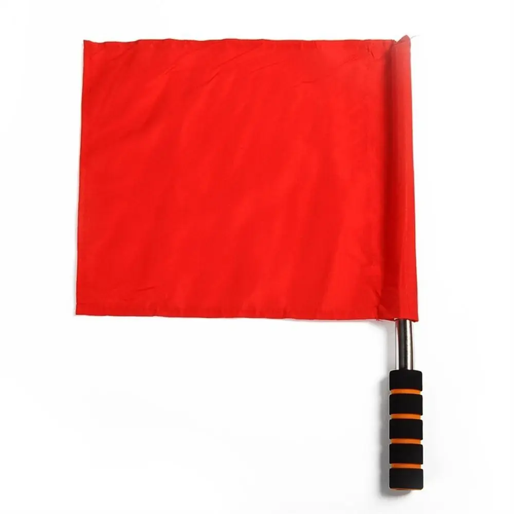 

5 Colors High-Visibility Sponge Handle Soccer Referee Flag Competition Signal Flag Linesman Flags Soccer Accessories