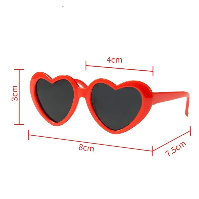 New Fashion Pet Dog Cat Sunglasses Cute Heart Shape Cats Glasses Eye-Wear For Small Dogs Cat Yorkie Teddy Chihuahua Party Decor