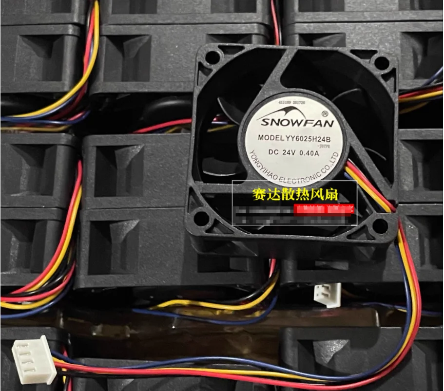 

SNOWFAN YY6025H24B DC 24V 0.40A 60x60x25mm 4-Wire Server Cooling Fan