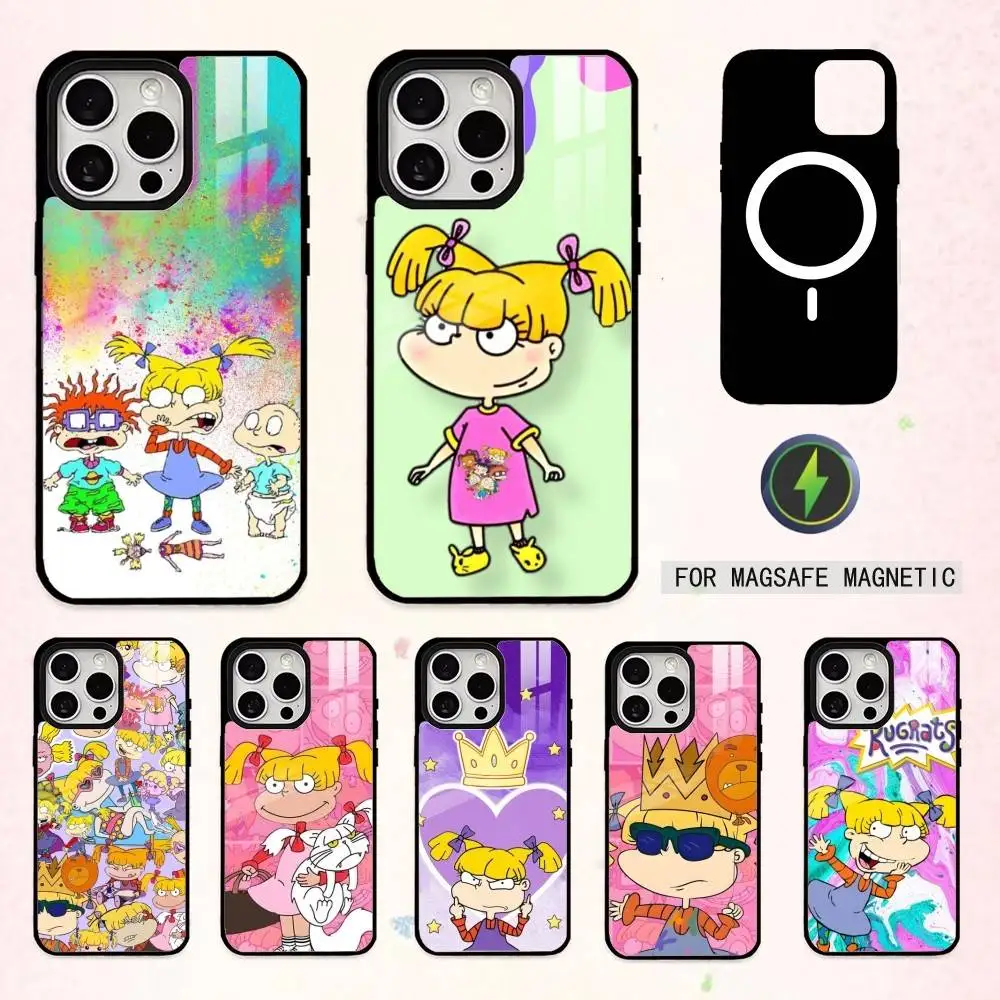 

R-Rugrat C-Chuckie A-Angelica Phone Case For iPhone17,16,15,14,13,12,11 Plus,Pro Max Magnetic For Magsafe Wireless Charging