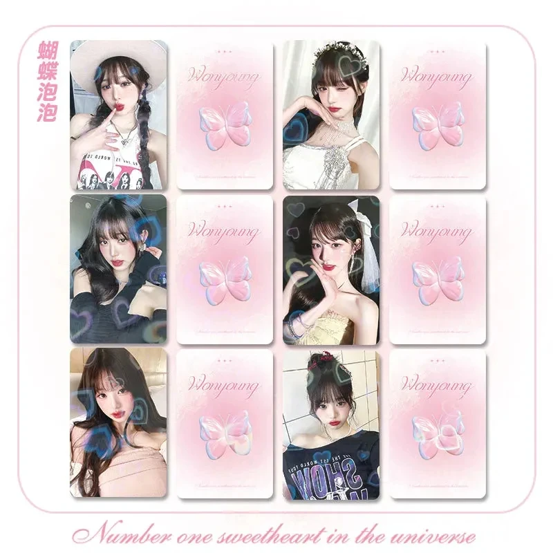 6Pcs/Set Girl Idol Group Wonyoung HD Printd Photocards New Album High Quality Love Laser Lomo Cards Fans Collection Gifts