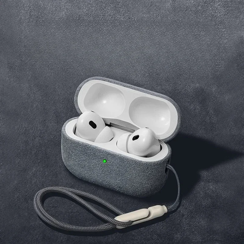 For Airpods Pro 2 Case Airpods4 Minimalist Luxury Artificial Leather All Inclusive Active Noise Airpods3 Case Wireless Charge