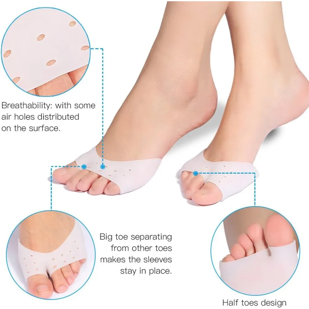 Funda de silicona para dedos de los pies, protección para Ballet, tacones altos, Hallux Valgus, Gel Protector, herramienta de cuidado, almohadilla