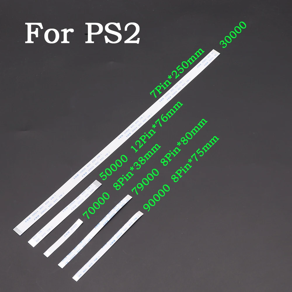 1-10Pcs Flex Ribbon Cable For PS2 30000 50000 70000 7W 79000 90000 9WCharging Board Power Switch Flex Cables 14pin 12pin 10pin