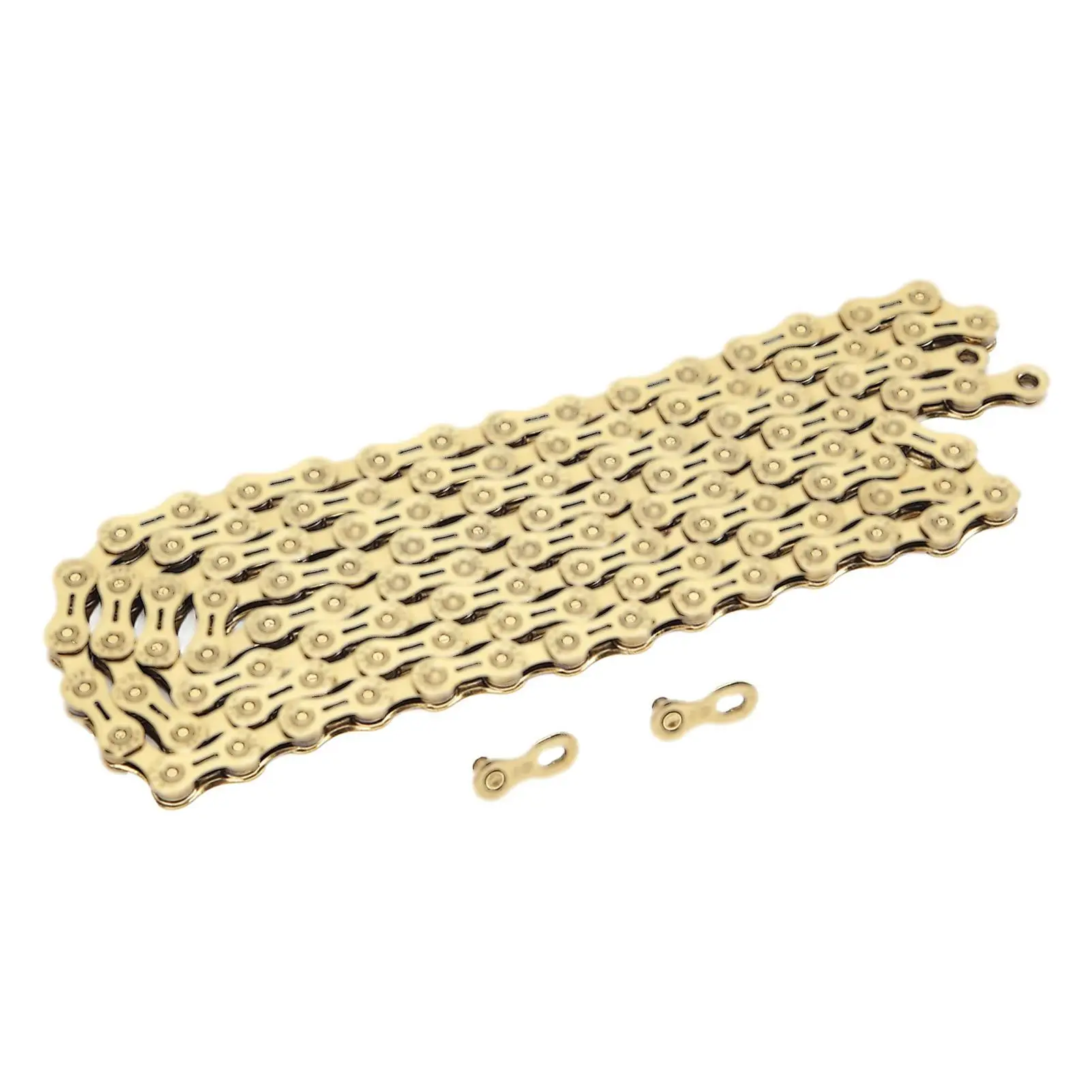 Lightweight Gold 10-Speed Bike Chain - Half Hollow, High Strength & Reinforced for Optimal for cycling Performance