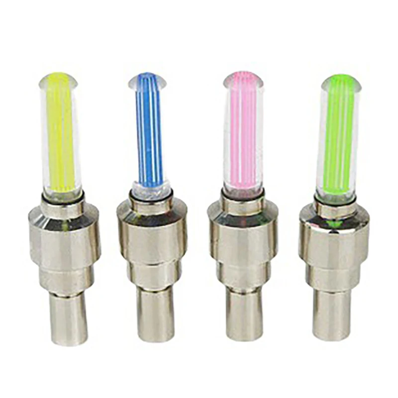 2PCS Car Motorcycle Tire Valve light Bicycle LED Light Tire valve cap flashlight wheel spoke lightweight bicycle accessories