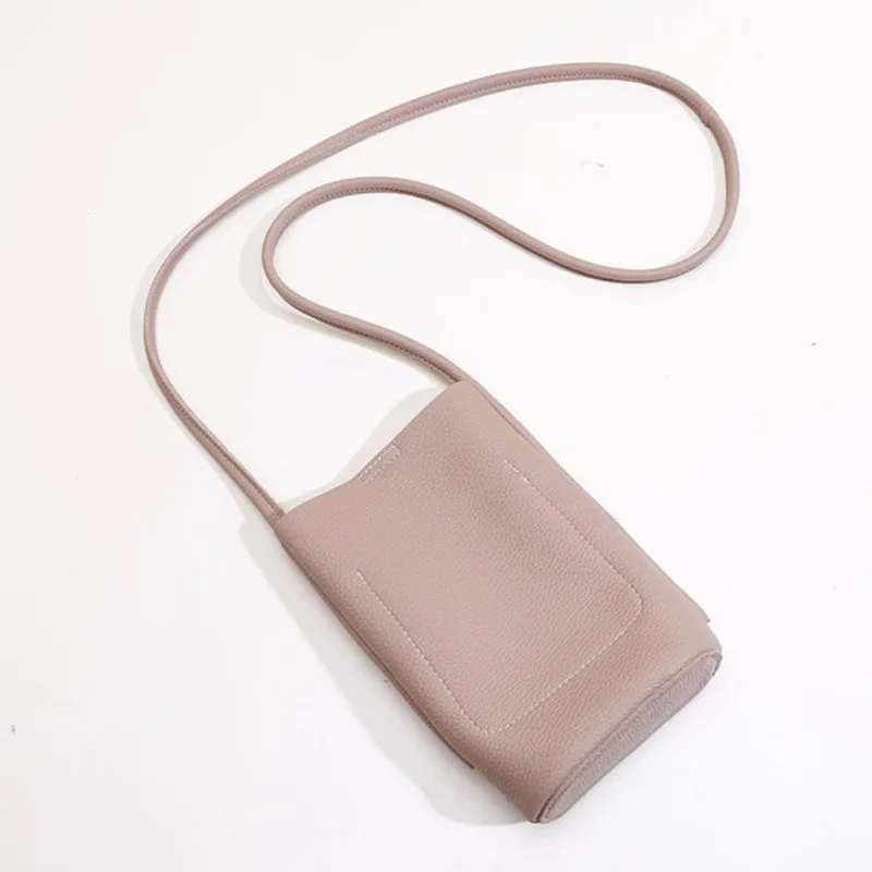 Zachte Lederen Telefoontas Dames Crossbody Mini Tas 2024 Nieuwe Trendy Veelzijdige Kleur Schattige Mini Emmer Tassen Dames Handtassen