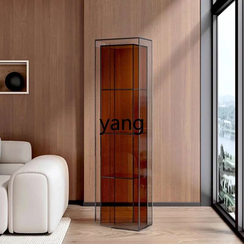 

TGF minimalist light luxury narrow shelf living room small multi-layer floor storage display stand