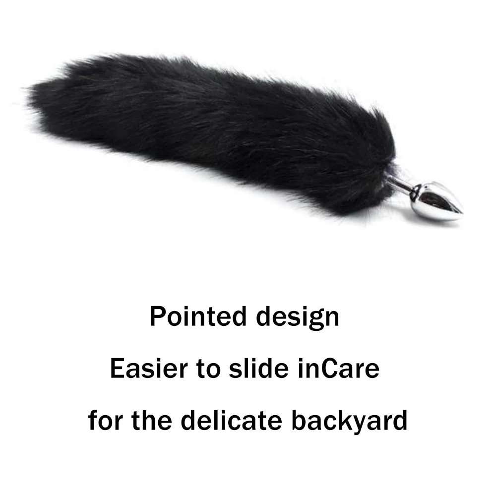 SM Анальная пробка из искусственного меха с лисьим хвостом, коническая металлическая пробка для ролевых игр в стиле фетиш, аксессуары BDSM Foxy, секс-игрушка для пары