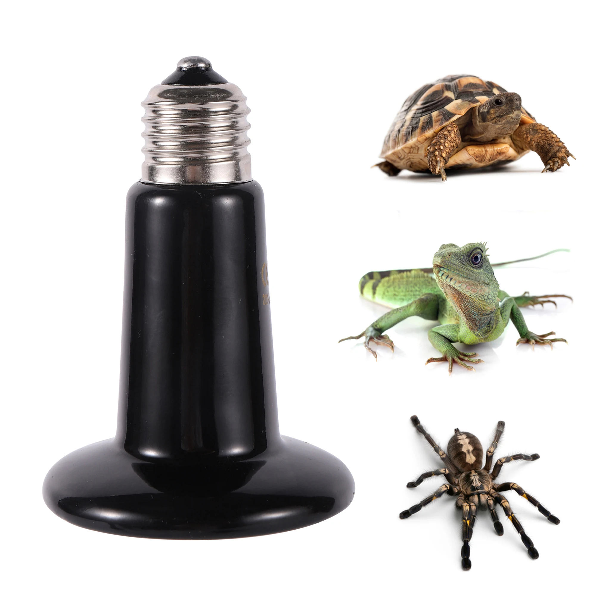 25W/50W/75W/100W/150W/200W Basking Ceramic IR Heat Emitter Bulb Reptile Infrared Heater Turtle Snake Lizard Pet Chick Lamp 220V