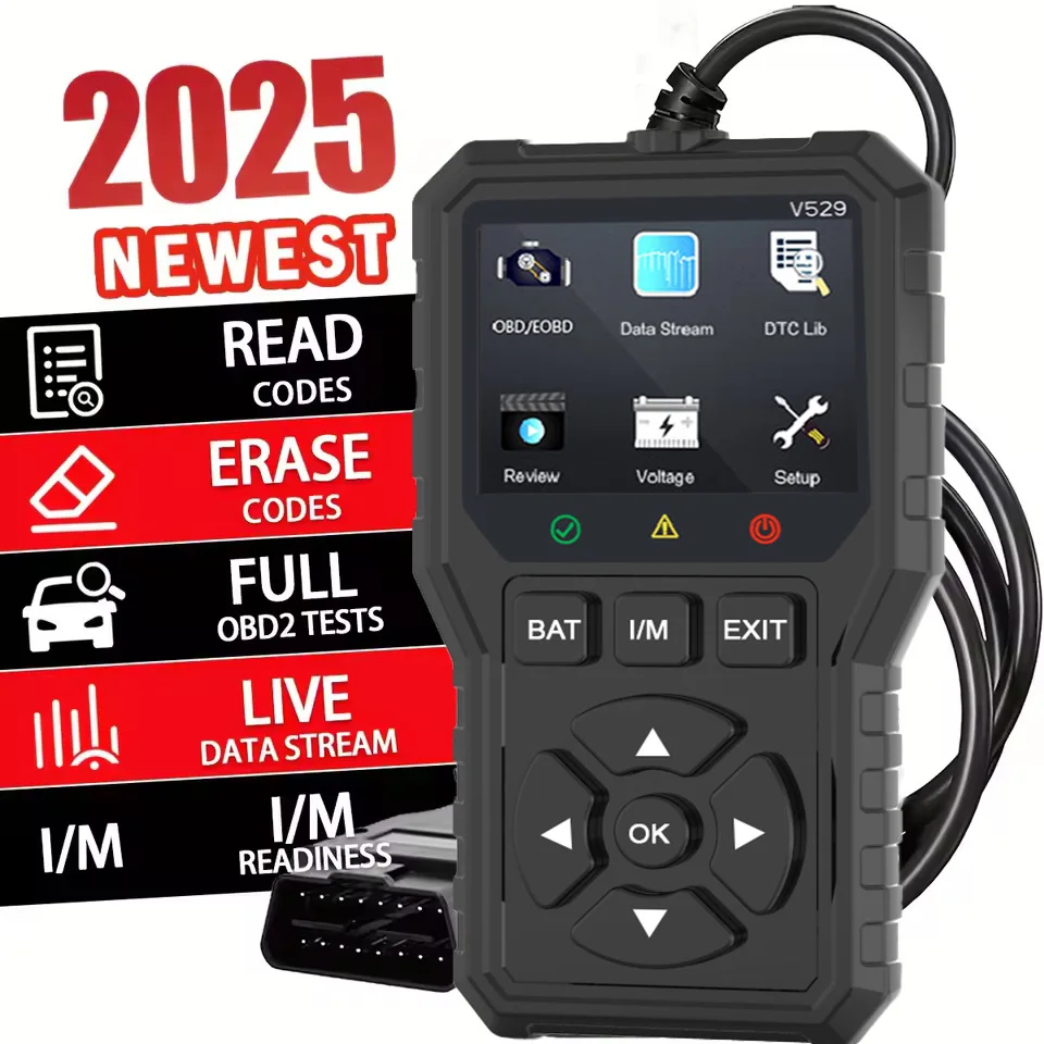 2025 جديد! سيارة Obd2 الماسح الضوئي أداة تشخيص رمز القارئ محرك خطأ رمز القارئ الماسح الضوئي أداة مسح السيارة