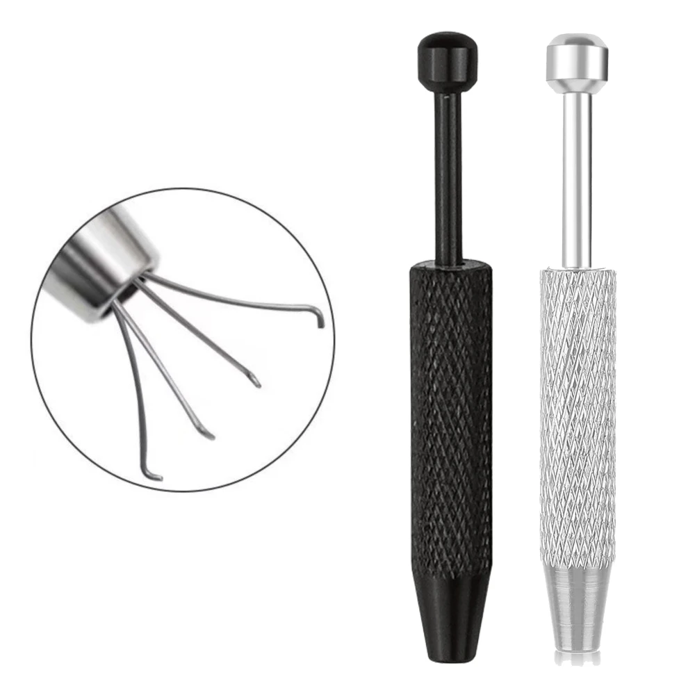 

2Pcs 4 Claw Up Tool Holder Ball Bead Clamp Body Piercings Forceps Grasping Tweezers Catchers Pliers Jewelry Piers Pick-up Tools
