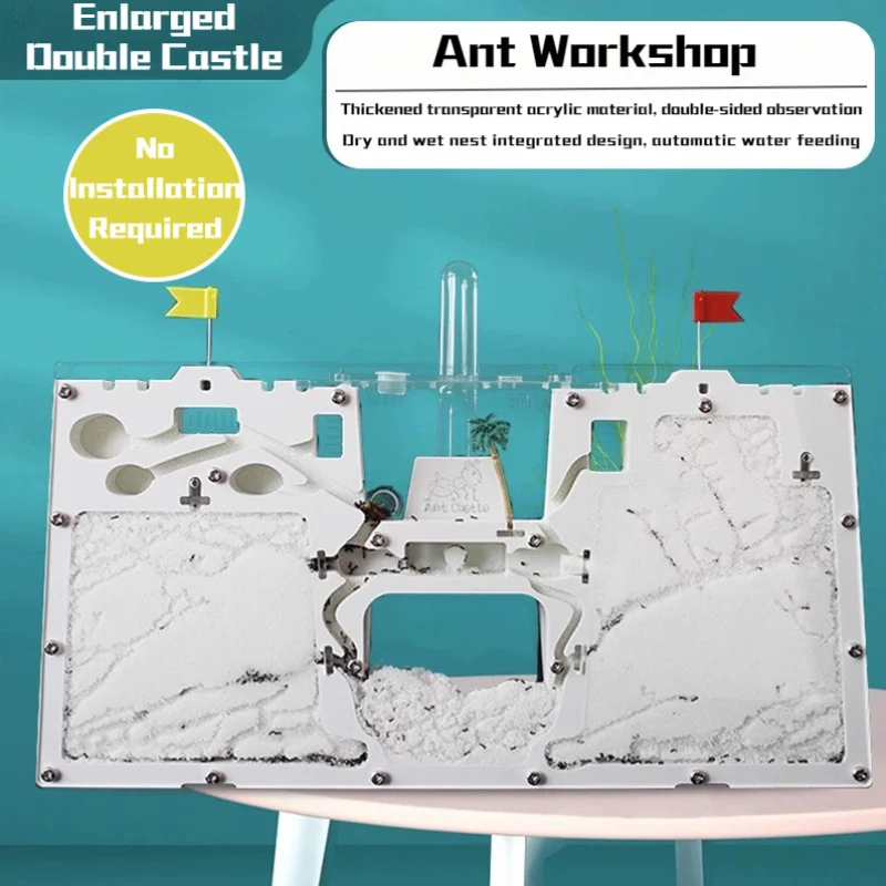 

Deluxe DIY Acrylic Ant Farm Kit with Water Tower Large Ant Castle Nest,Complete Habitat for All Ant Species,Tools & Accessories