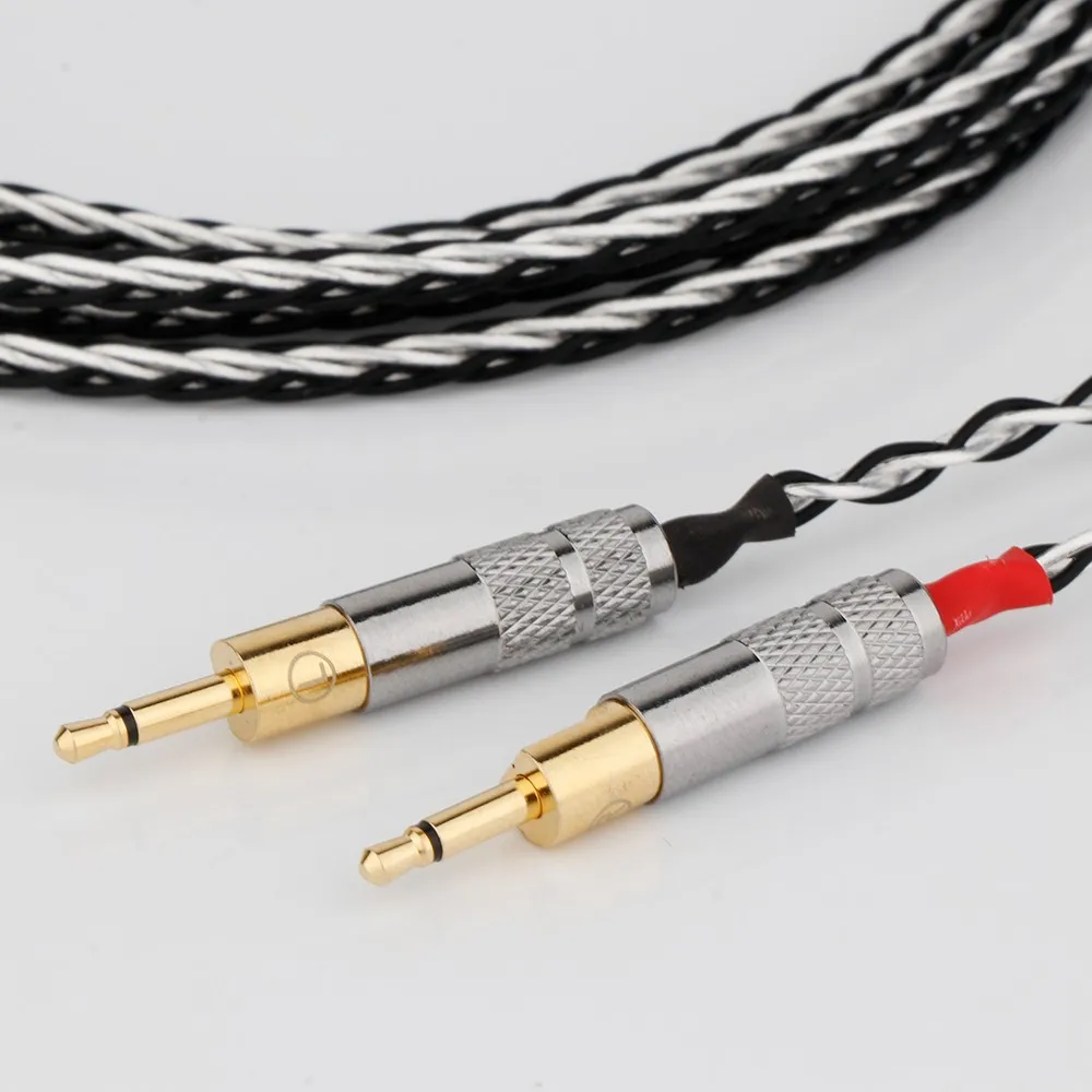 하이파이 오디오 이어폰 케이블, HD700 4 핀 XLR용, 6N 단결정 실버, 밸런스 헤드폰 업그레이드 케이블, 2.5mm, 4.4mm