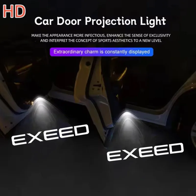 

2pcs For Chery KIMO INDIS JAGGI TIGGO 5 A1 A3 A5 QQ LED Car Door Emblem Light Welcome Lamp Wireless Laser Projector