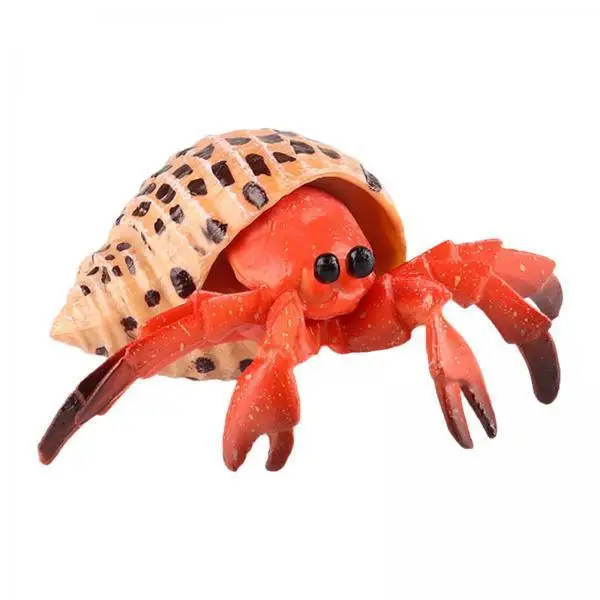 Simulation Hermit Marine Animal Statue Hand Painted Figurine Aquarium Decoration Educational Toy for Classroom Reward