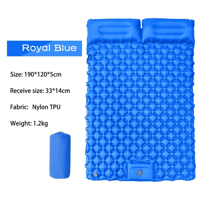 Outdoor double ultra-light TPU pressing inflatable pad can be spliced camping sleeping pad widening moisture-proof pad
