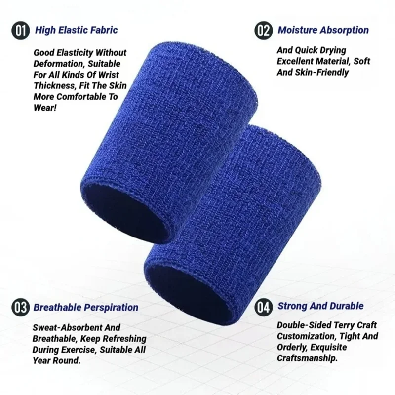 Sports Wrist Wrap - Non-Slip Sweat Absorbent Band for Basketball/Football  Anti-Sprain Support & Breathable Gym Accessory