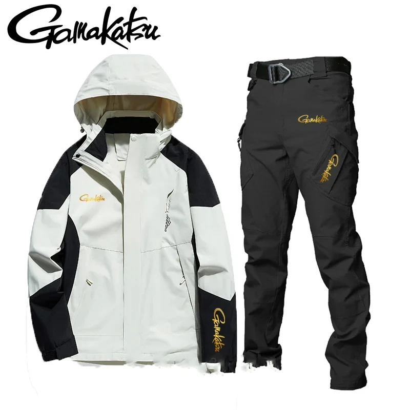 

Gamakatsu 2025 New Fishing Set Rush Coat Set for Men's Spring and Autumn Outdoor Mountaineering and Cycling Sports Set