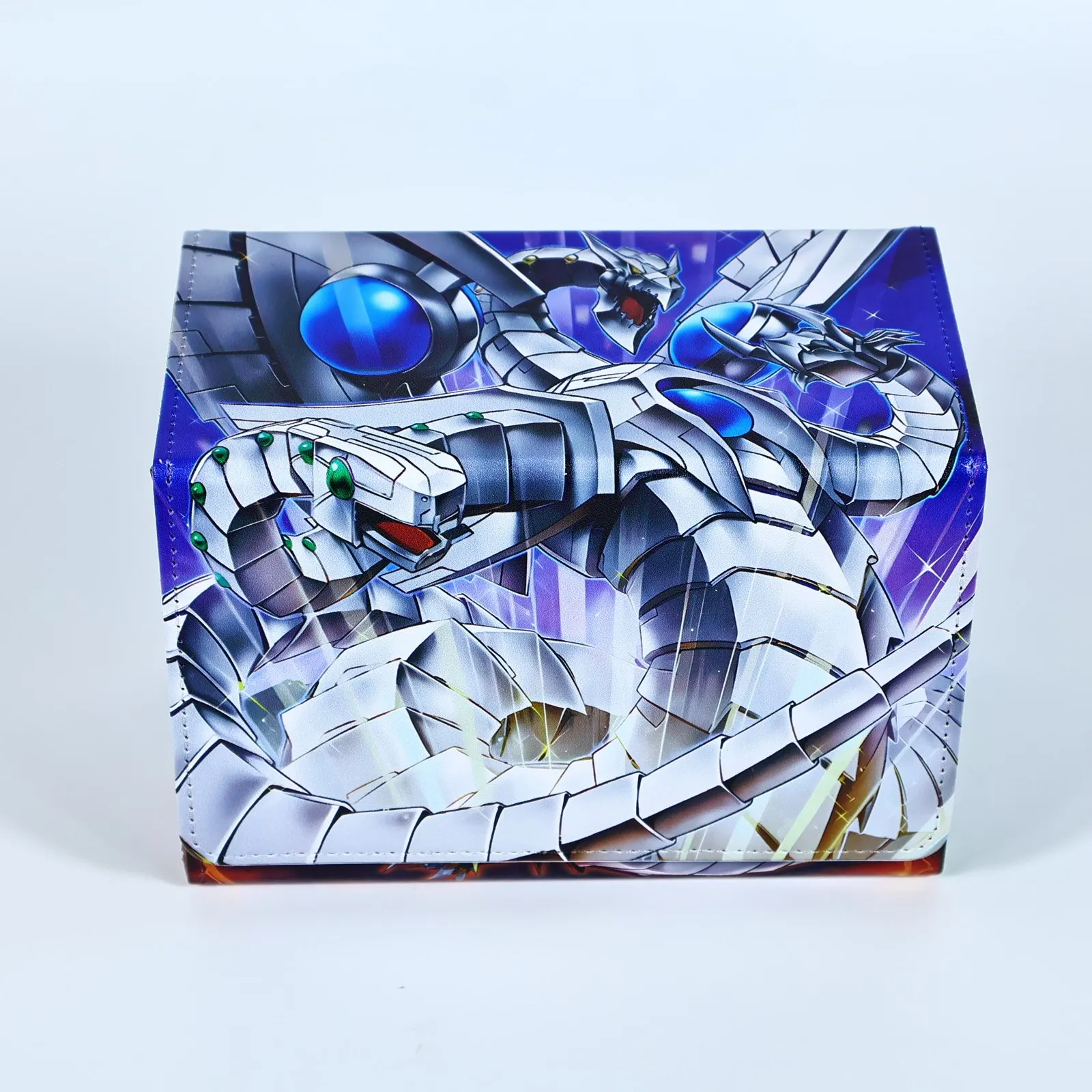 Yu-Gi-Oh! Revolution Cyber ​​Dragon Window Card Box Cyber ​​Dragon Nova Leather Magnetic Double Layer Game Card Storage Box Gift