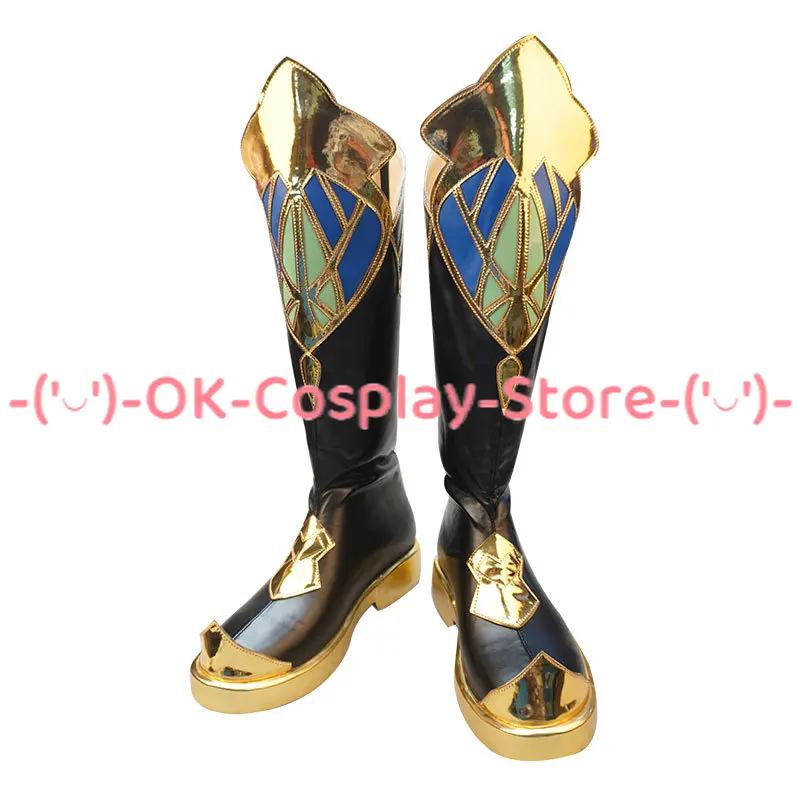 Gioco Genshin Impact Alhaitham scarpe Cosplay scarpe in pelle PU stivali di carnevale di Halloween puntelli Cosplay su misura