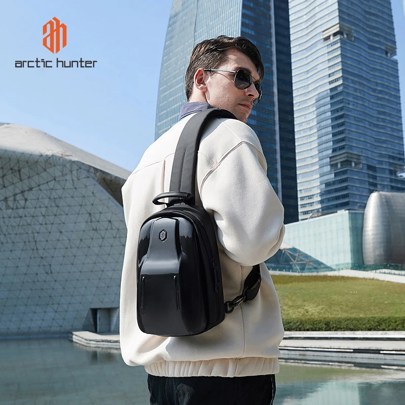 Imagem -05 - Arctic Hunter 23new Hard Shell Ombro Bolsa Impermeável Bolsas de Ombro Homens Moda Curta Viagem Messenger Bolsa Crossbody Bolsa Adolescente