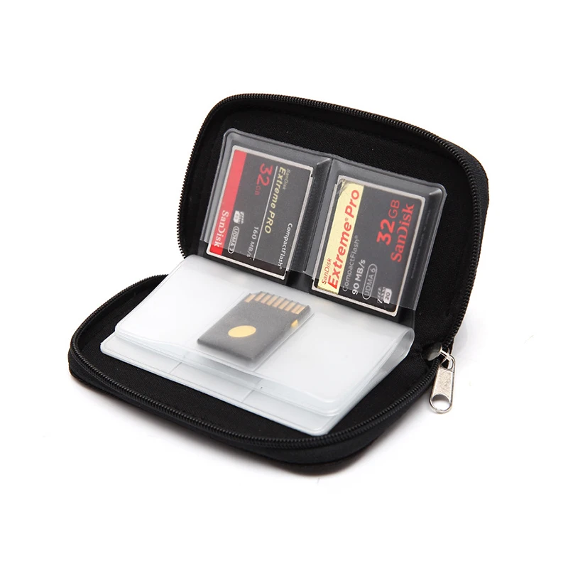 Memory Card Cases for SD Micro SD CF SDXC SDHC Memory Flash Cards Carrying Pouch Organizer Keeper Media Storage Card Bag 22 Slot