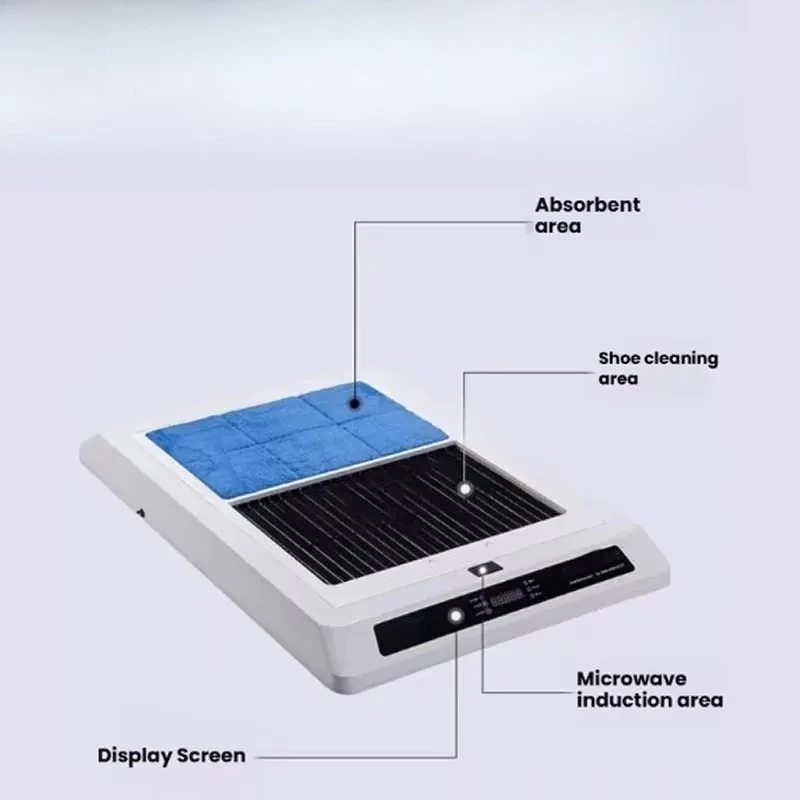 Stainless Steel Handrail Automatic Shoe Sole Cleaning Machine Induction Foot Scrubber Cleanroom Workshop