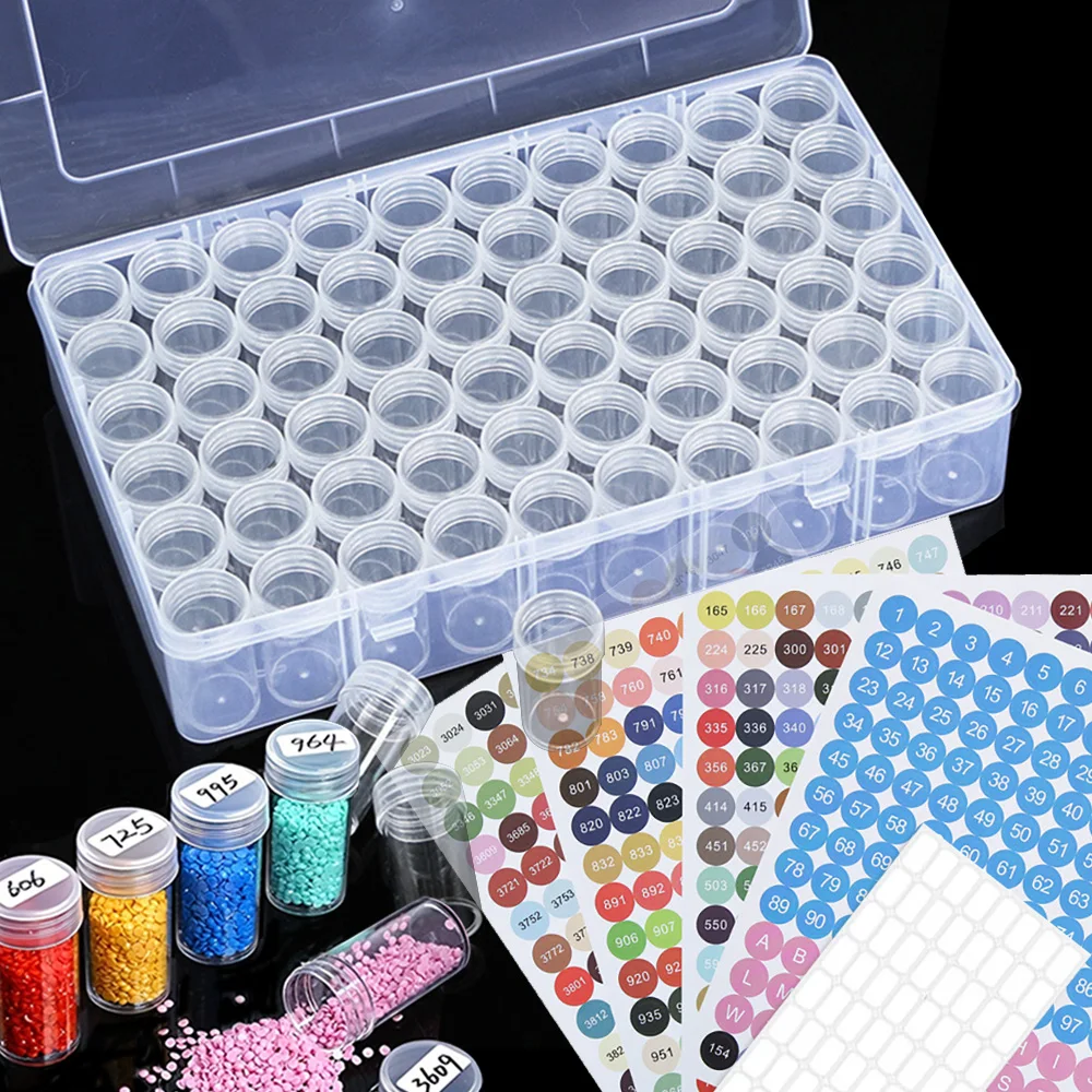 

Diamond Painting Accessories Storage Tool Organizer Boxes Number Stickers Diamond Mosaic Container Plastic Bottles Embroidery