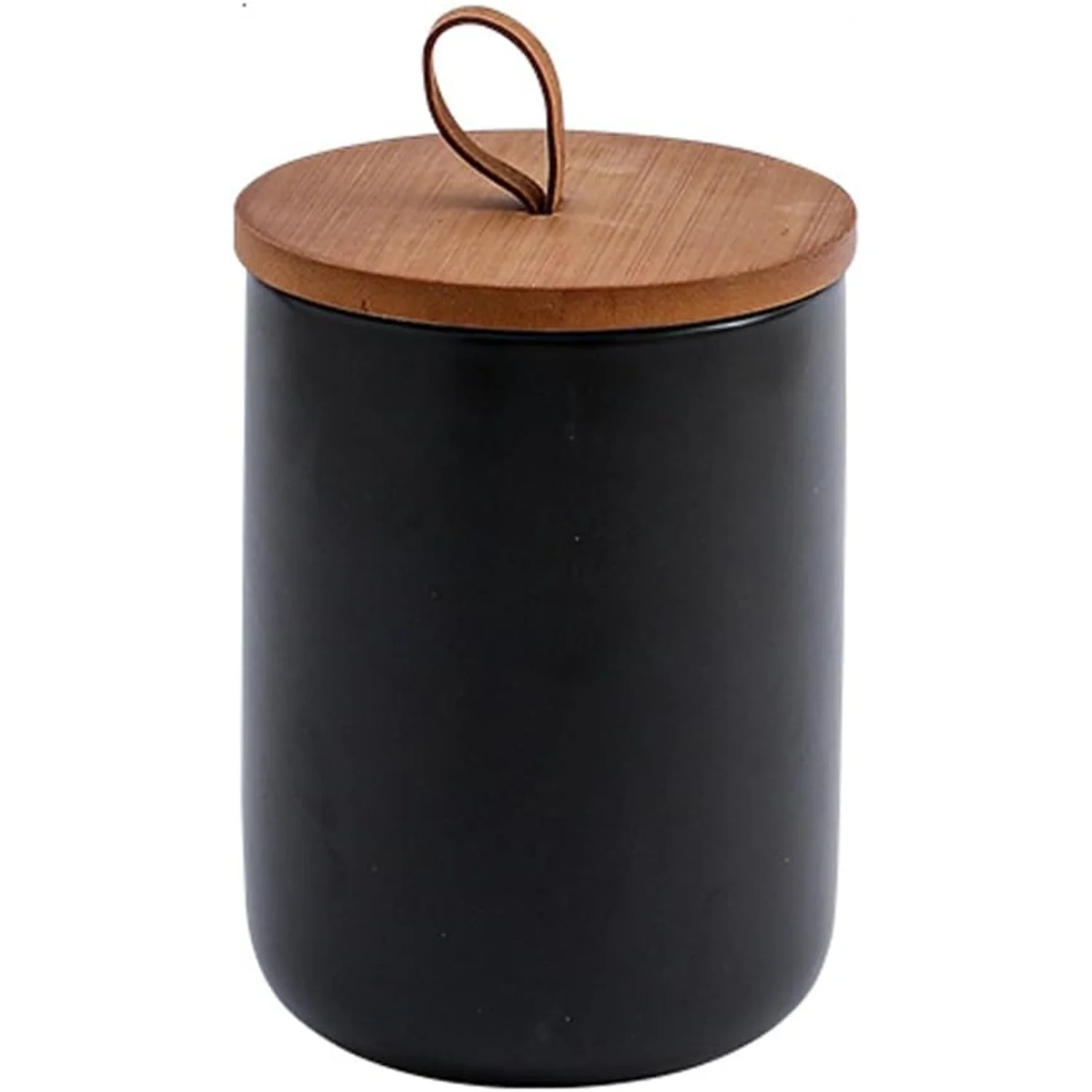 Ceramic Food  Jar,  Canisters with Airtight Seal Bamboo Lid Modern Design Seal Damp- Kitchen Jar for Coffee, Tea, Spice and More