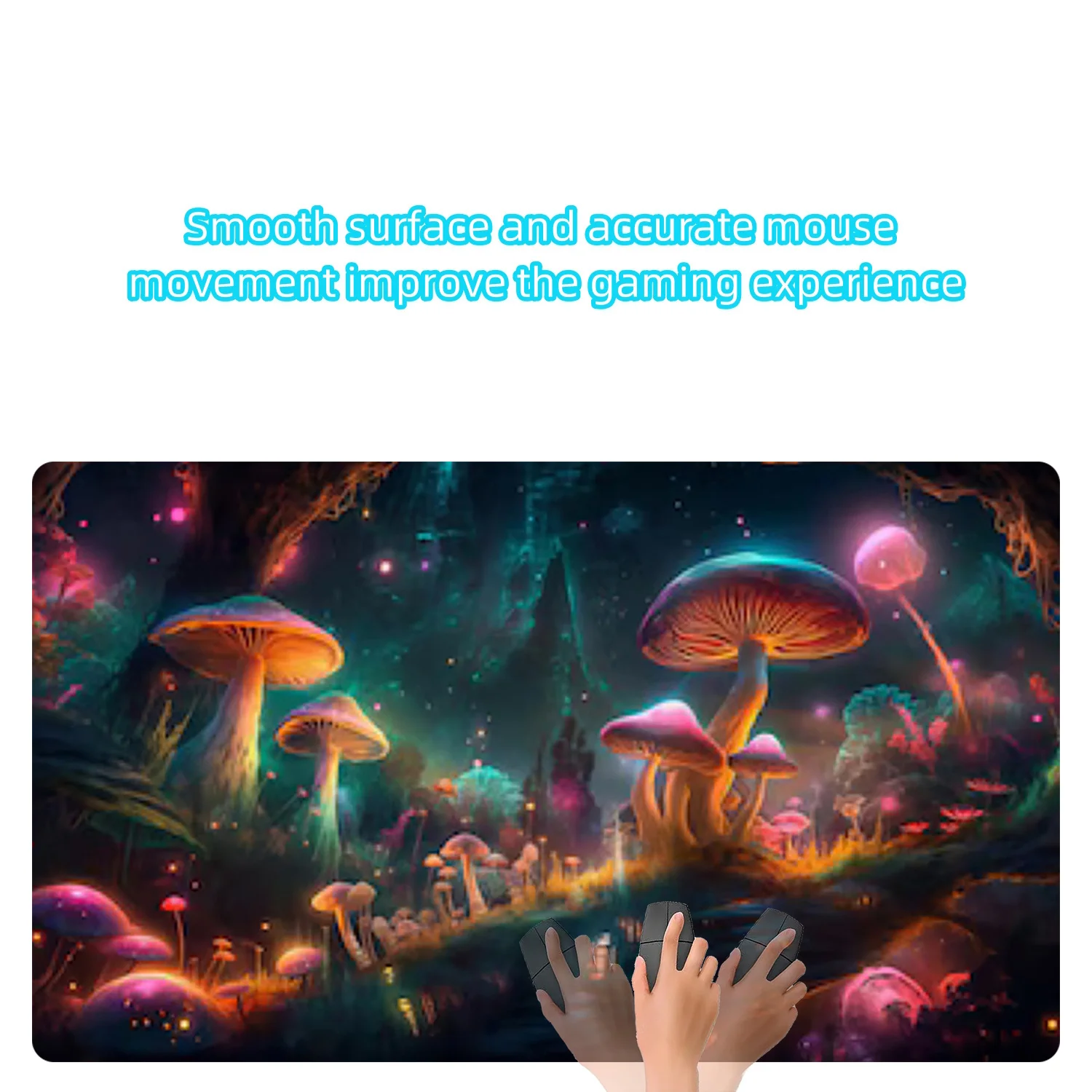 Mushroom Forest Play Mat Large The Magic Gathering Mouse Pad Game Rubber Base Computer Keyboard Accessories Offices Decor Mats