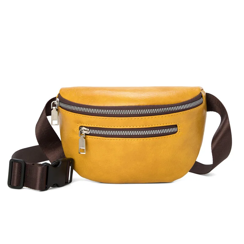 

Bum Bag for Women Men with Adjustable Strap Chest Bag PU Leather Solid Crossbody Bag Sling Purse for Running Workout Traveling