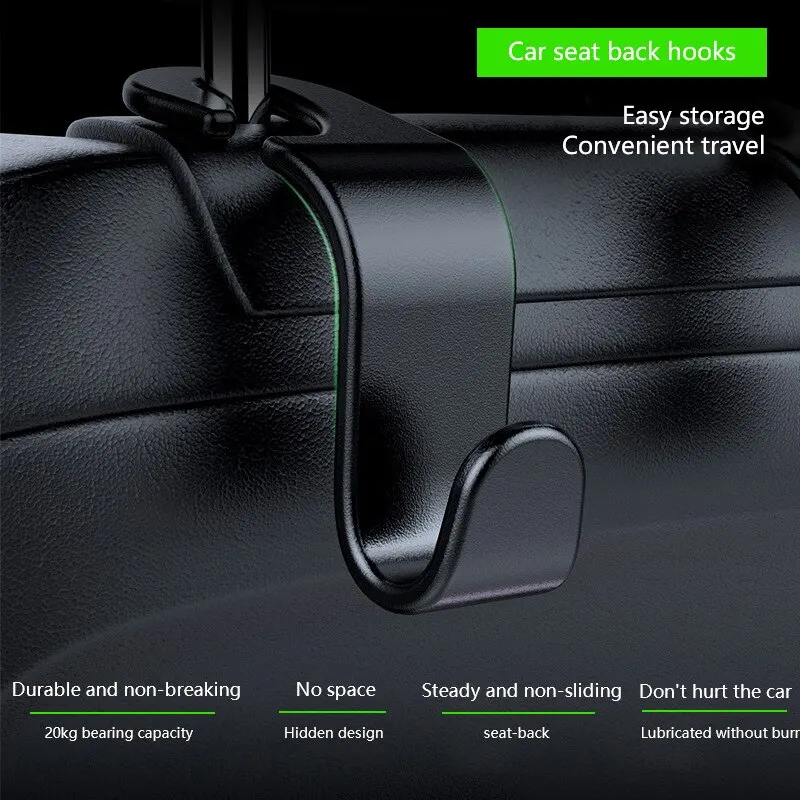 2PCS Car seat backrest hidden multifunctional hooks car back seat removable creative headrest small hooks save space in the car