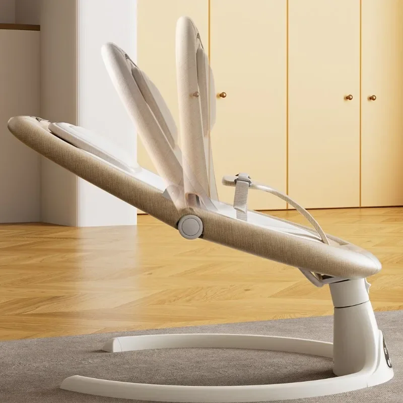 كرسي أرجوحة هزاز للأطفال كهربائي لحديثي الولادة ومقعد مهدئ مع سلة نوم موسيقية