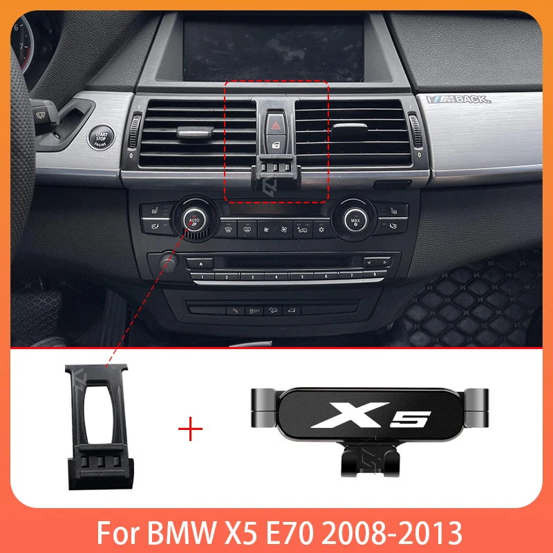 Support de téléphone portable pour voiture BMW X5 E70 2008-2013, support de base GPS, support de montage, accessoires intérieurs