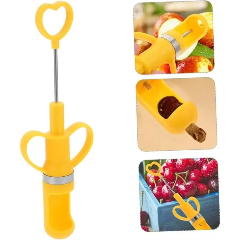 【CC】Cherry Fruit Pitter Stainless Steel Non Slip Handle Perfect For Kitchen Baking And Snack Making