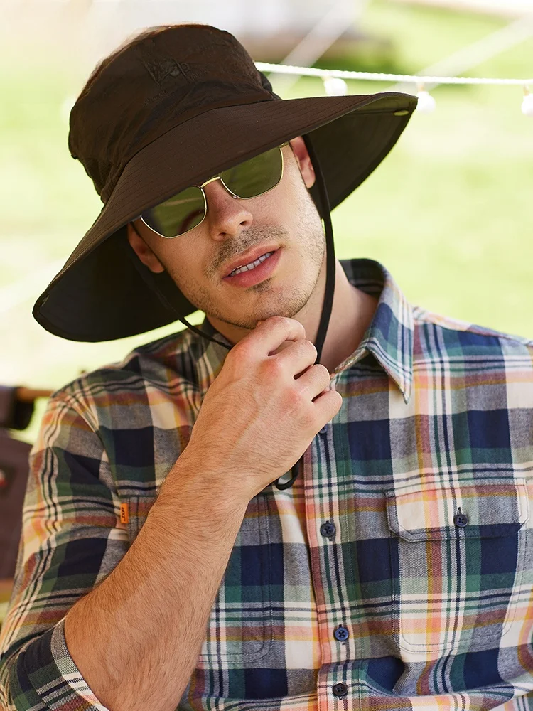 

Men's Fishing Cap with Extended Brim for Outdoor Cycling And Beach Fishing Travel Hat Casual Nylon Spring Summer Autumn