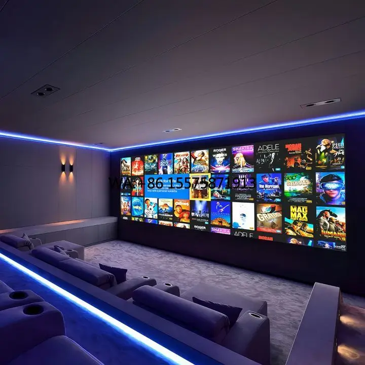 

Светодиодный экран для театра P0.93 COB Технология 4K 8K Очистите чем телевидение Индивидуальный размер экрана Светодиодный дисплей для домашнего кинотеатра