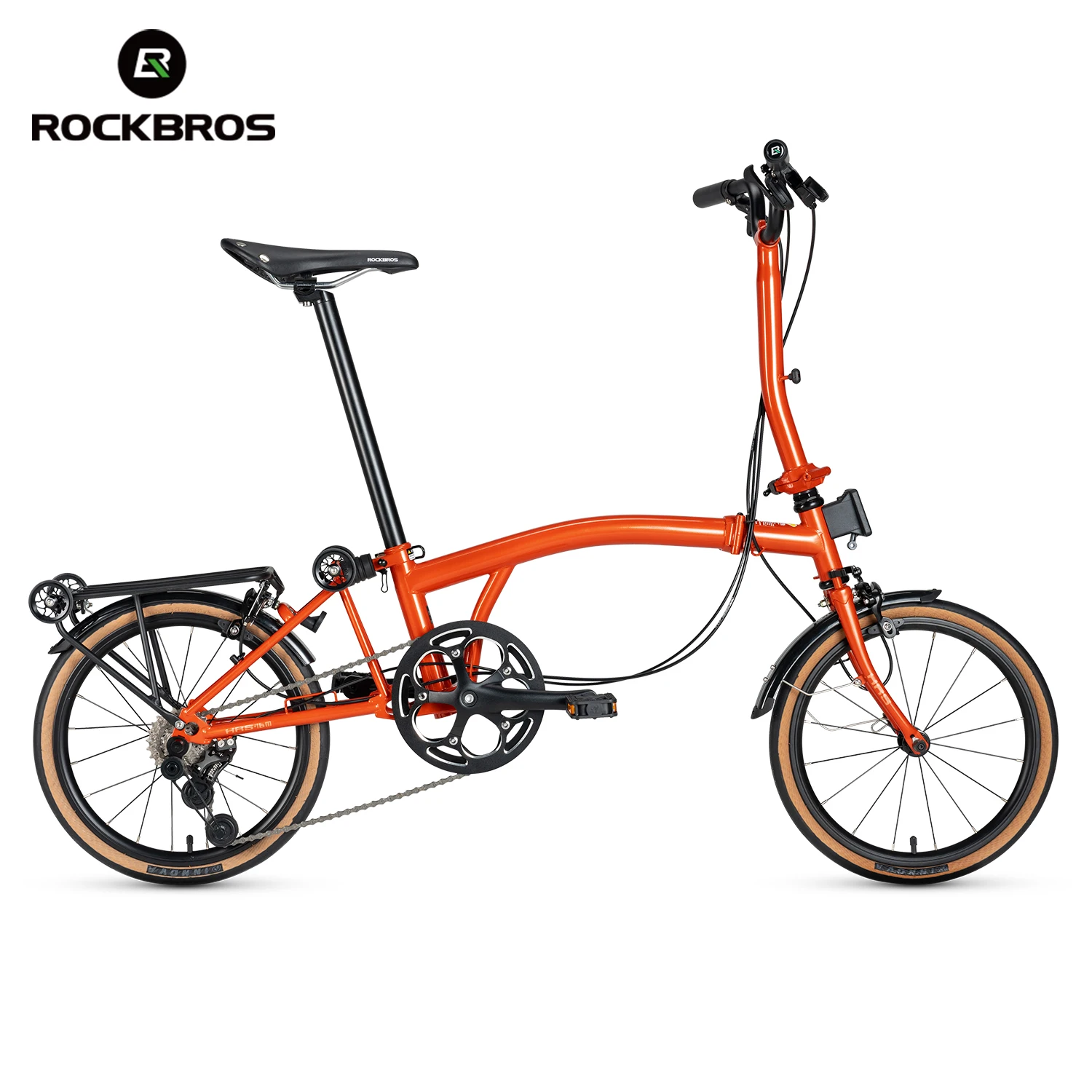 ROCKBROS 16-Zoll-Faltrad 7-Gang-Schalthebel C-Bremse Schiebe-Wagen-Fahrrad hochfest tragbar für den täglichen Pendelverkehr Stadtfahrrad