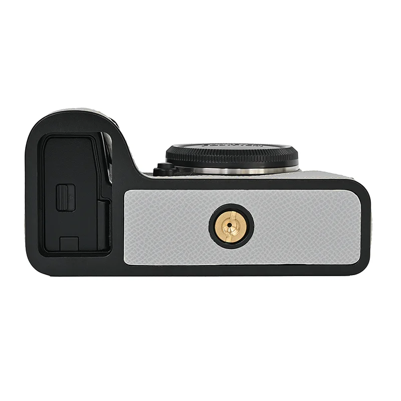 حافظة من الجلد الطبيعي لفوجي فيلم ، صفيحة من سبائك الألومنيوم ، حقيبة كاميرا قاعدة نصف الجسم ، فتحة واقية ، غطاء سفلي