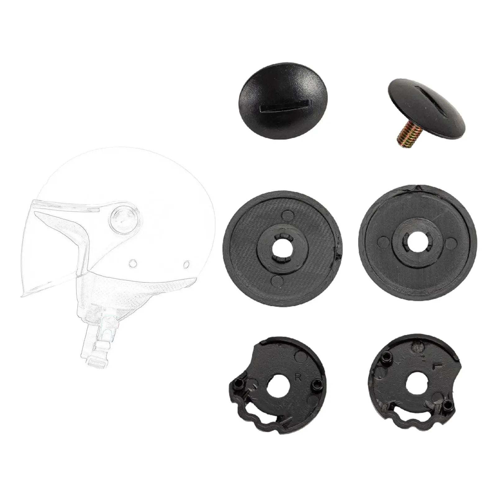 

Helmets Lens Base Parts Set, Helmets Visor Holder Parts for Half Helmets