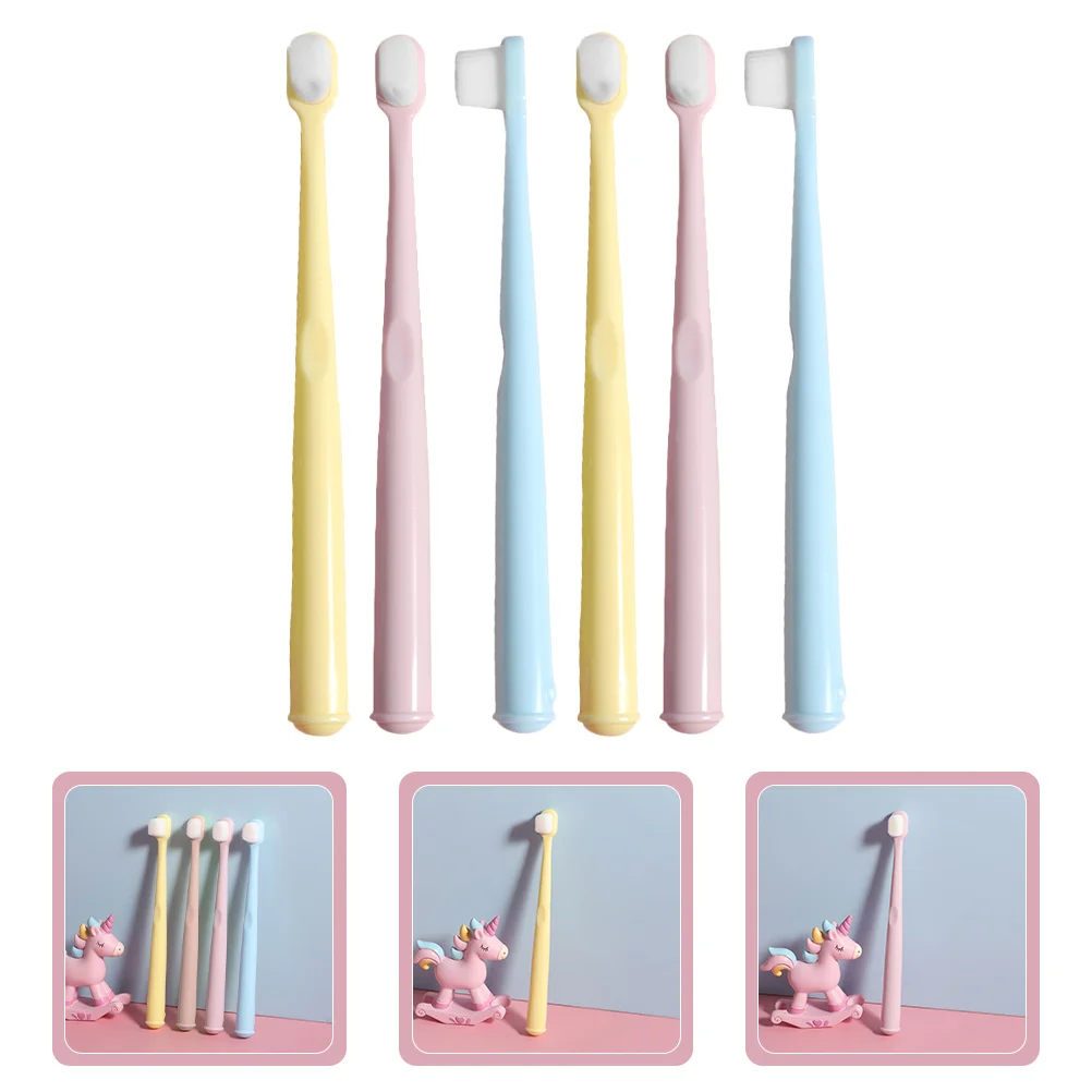 

6Pcs Children Toothbrush Soft Bristle Lightweight Kids Toothbrushes Bulk for Travel Camping Toddler Dental -Resistant