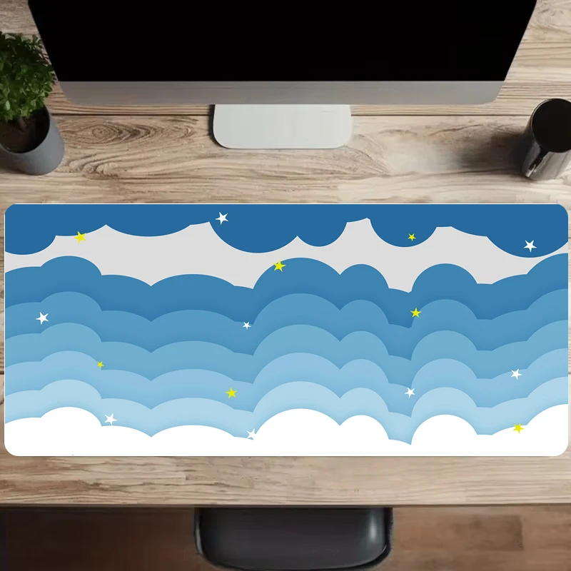 

Waves Desk Mat for Gamers Office Setup Gaming Decor Computer Speed Mousepad Big 900×400 Mouse Mat Pc Decoration Rugs Deskpad