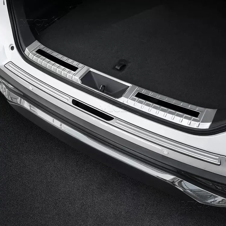 For Toyota Harrier Venza 2020 - 2023 Rear Door Sill Scuff Plate Bumper Protector Cover Trim Car Garnish Accessory