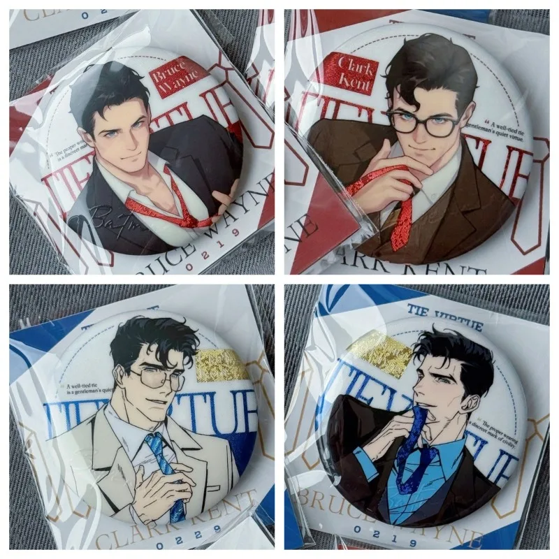 Broche de Bruce Wayne, broches de caballero oscuro para mujer, joyería de moda Clark Kent, accesorios de Metal Kal-El, insignias de Cosplay, alfileres