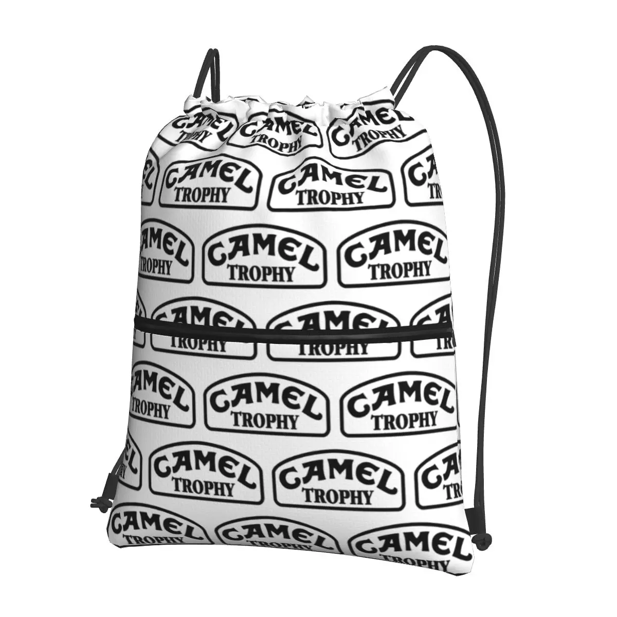 

Camel Trophy Black Backpacks Multi-function Drawstring Bundle Pocket Sports Bag Book Bags for Man Woman School