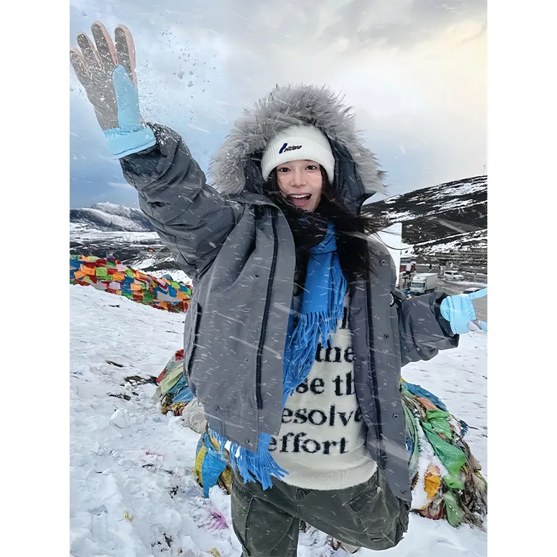 

Ретро-куртка-парка мужская утепленная из хлопка с капюшоном и меховым воротником, в американском стиле, для зимы, повседневная, молодежная